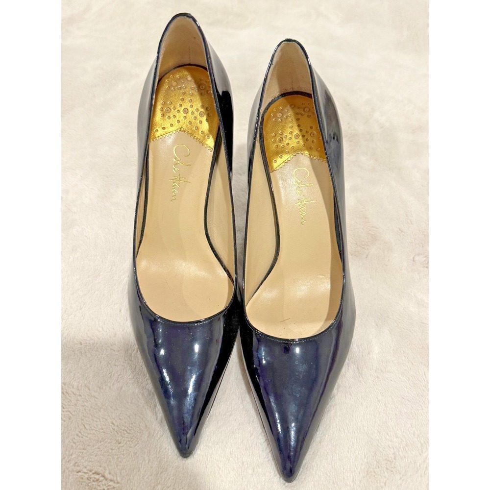 COLE HAAN  'Air' Comfort Pumps 3.5" Heels Shoes Black Patent Leather Size 7 AA